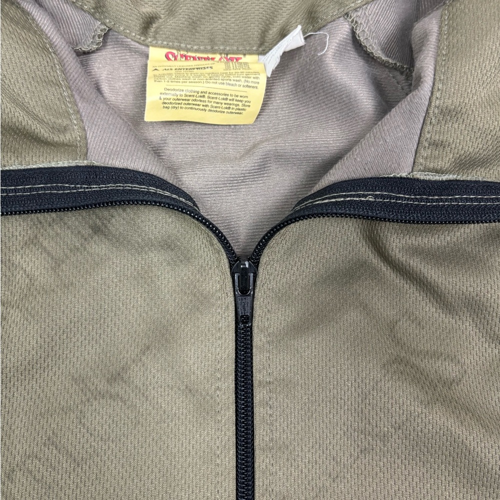 ScentLok Mens XL Full Zip‎ Green Mock Neck Hunting Jacket Scent Lok Made In USA - Picture 3 of 3